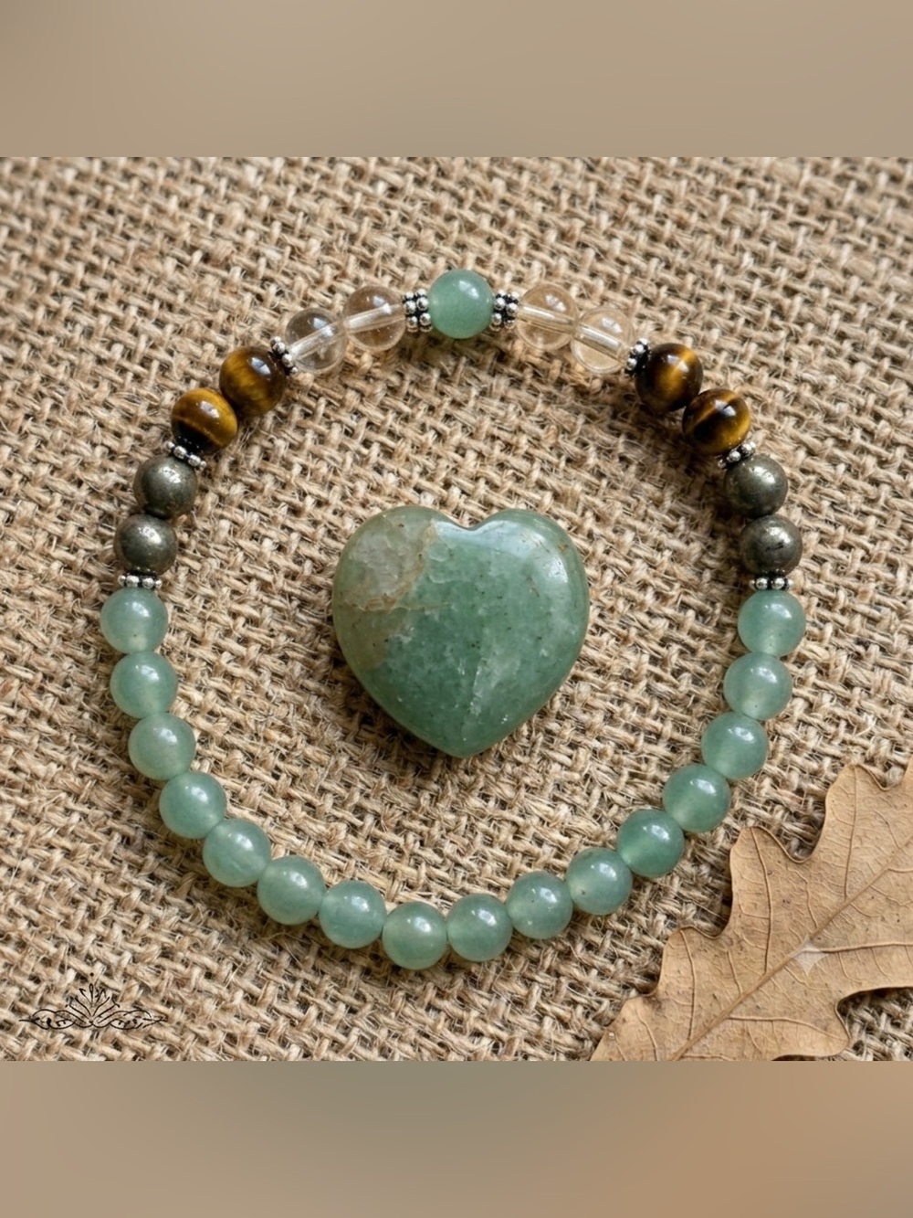 Natural Green Aventurine & Tiger’s Eye stone beaded stretch bracelet 6mm NEW